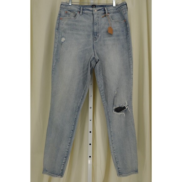 Gap Denim Women's Curvy True Skinny High Rise Distressed Jeans Size 16/33 Tall - Picture 1 of 16